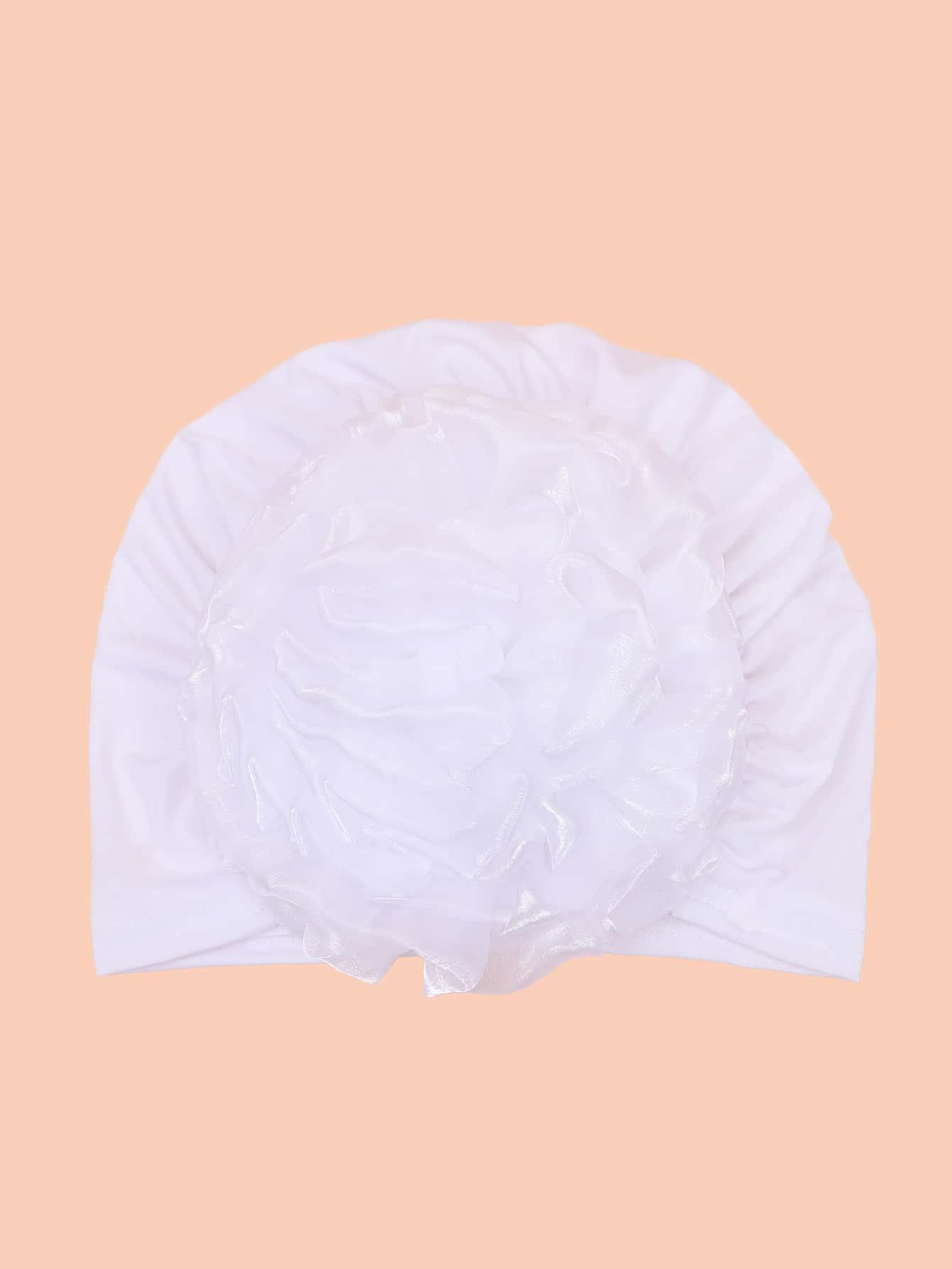 biały turban na głowę 