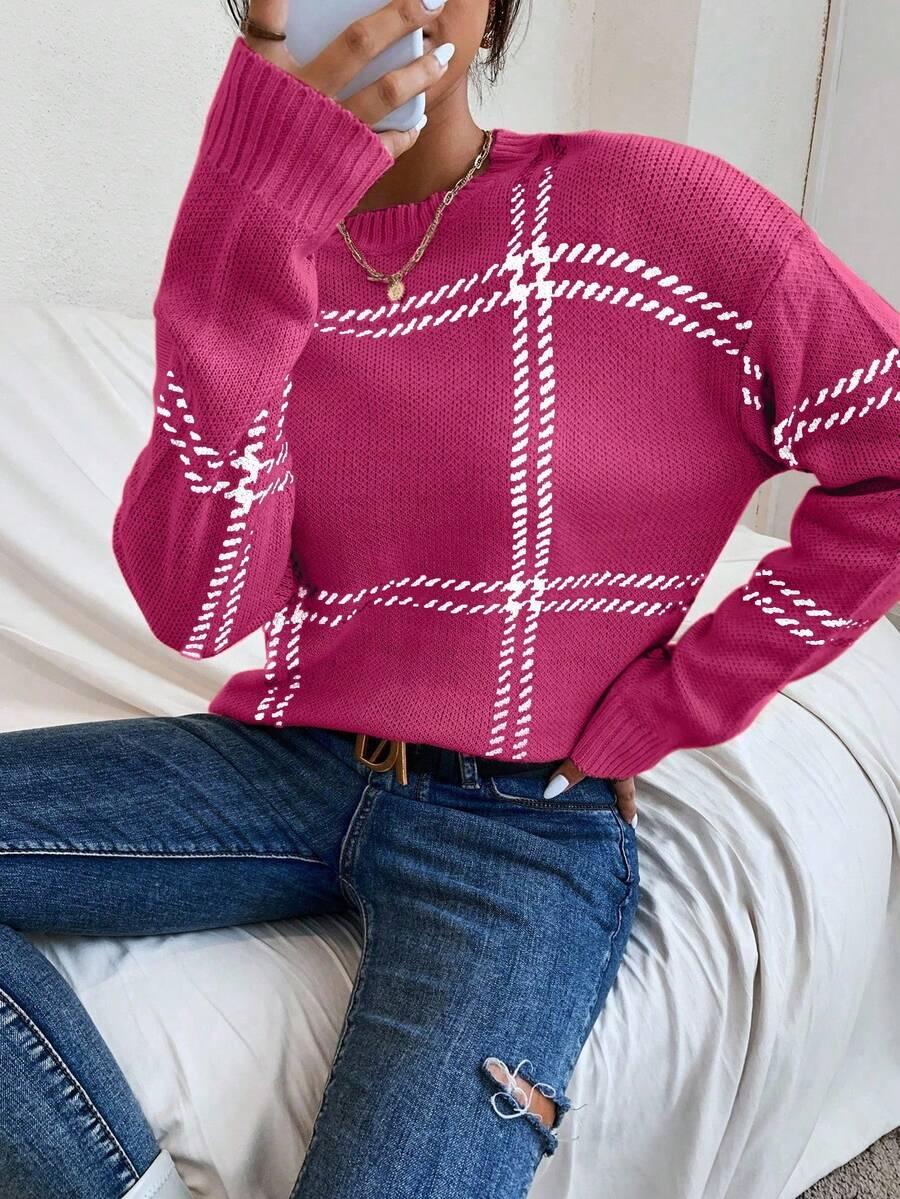 SWETER DAMSKI OKRĄGŁY DEKOLT