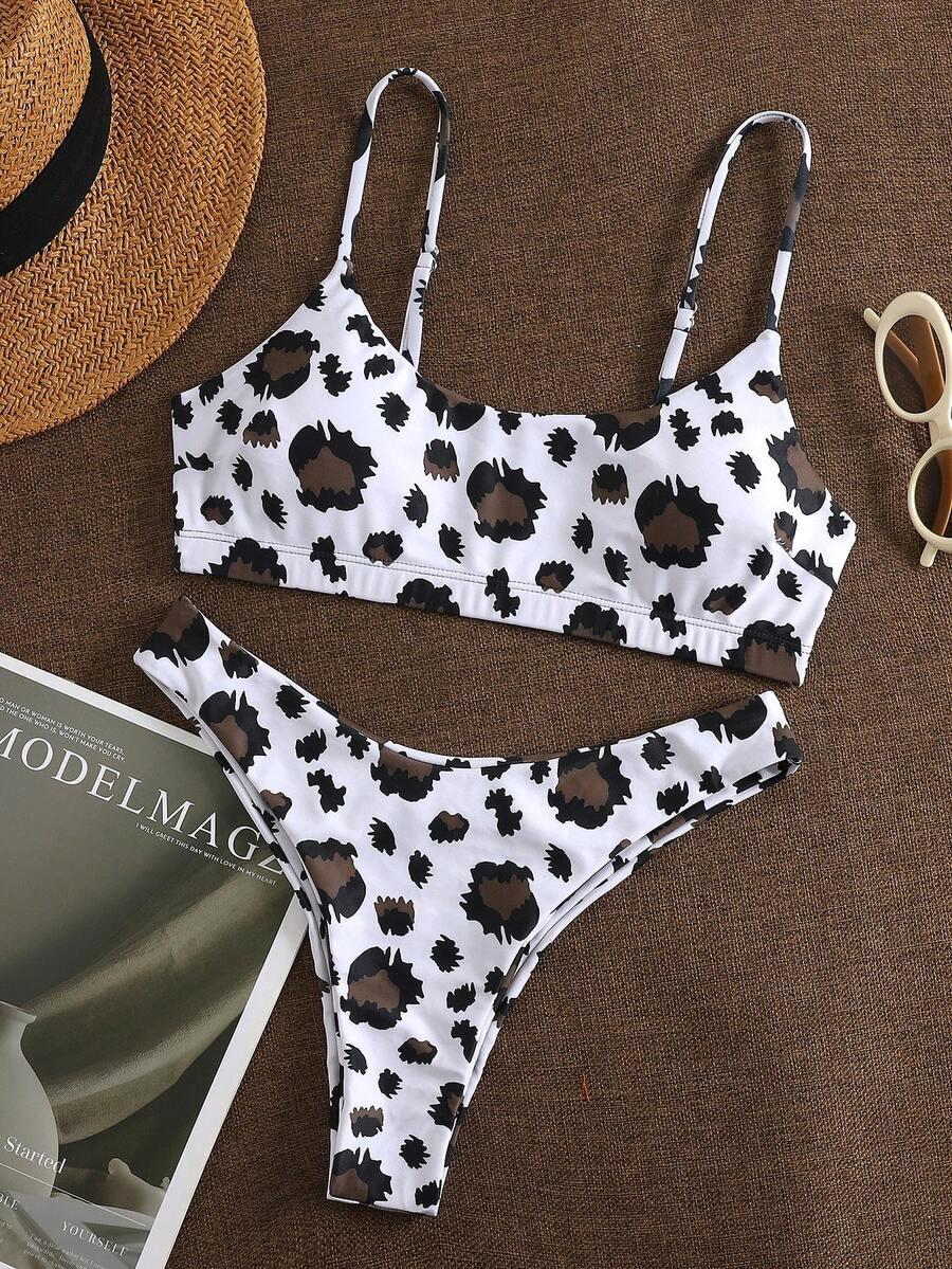 DWUCZĘŚCIOWY STRÓJ KĄPIELOWY ANIMAL PRINT