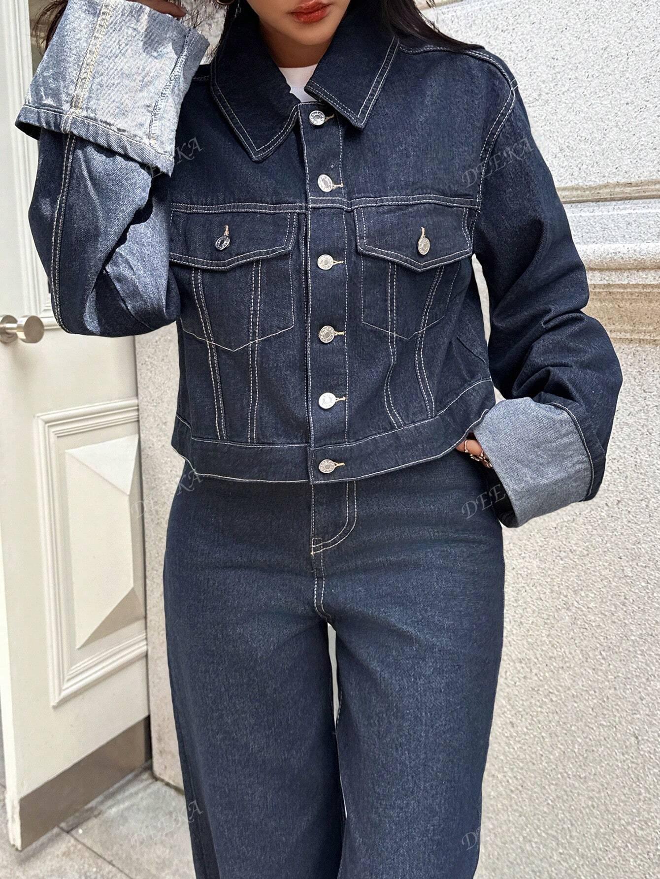 niebieska kurtka jeans