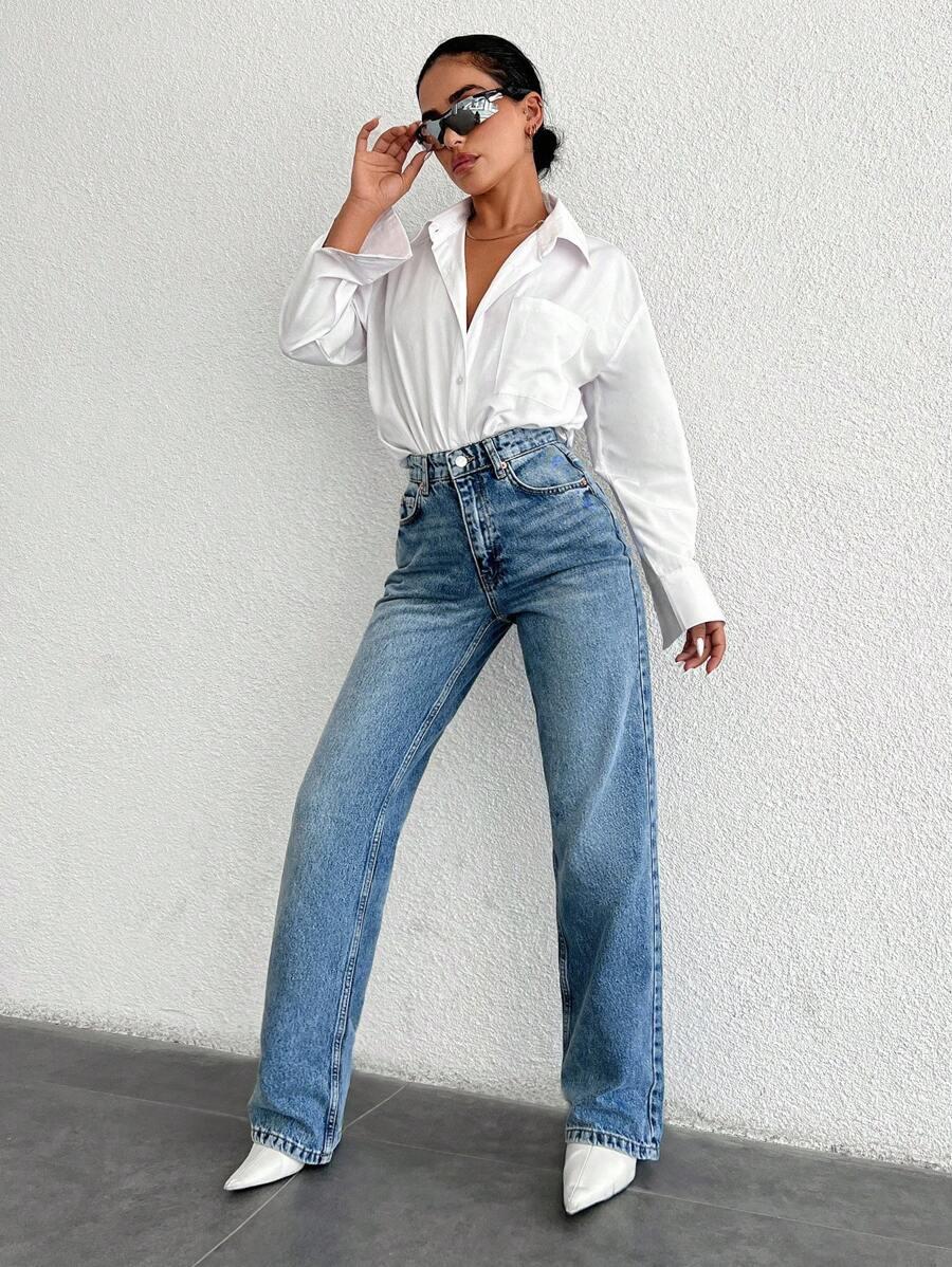NIEBIESKIE SPODNIE JEANS 