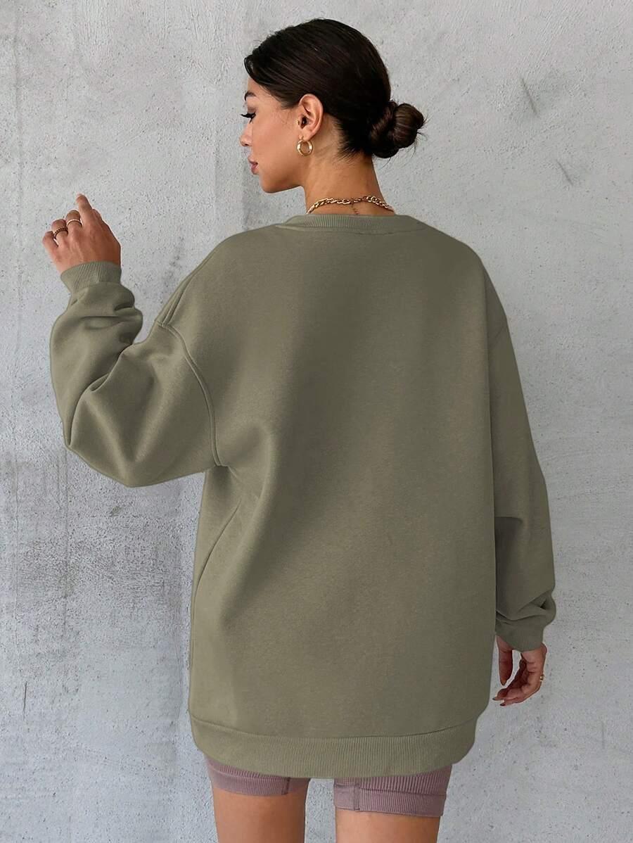 zielona bluza v-neck