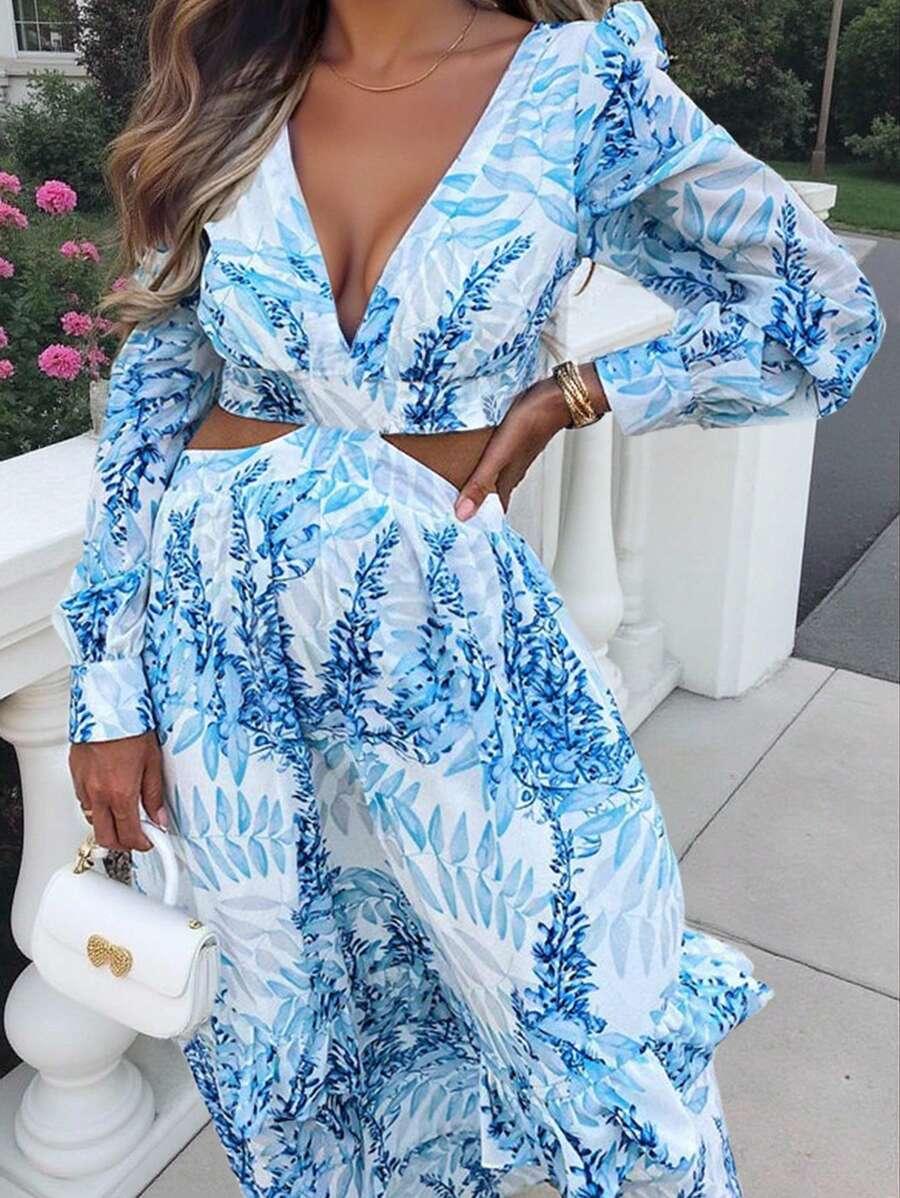 NIEBIESKA MAXI SUKIENKA 