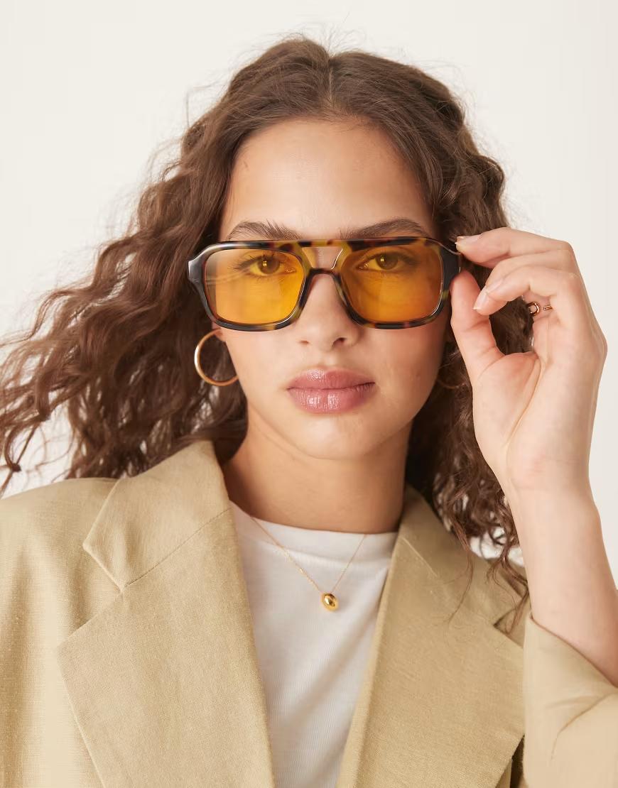 brązowe OKULARY PRZECIWSŁONECZNE animal print