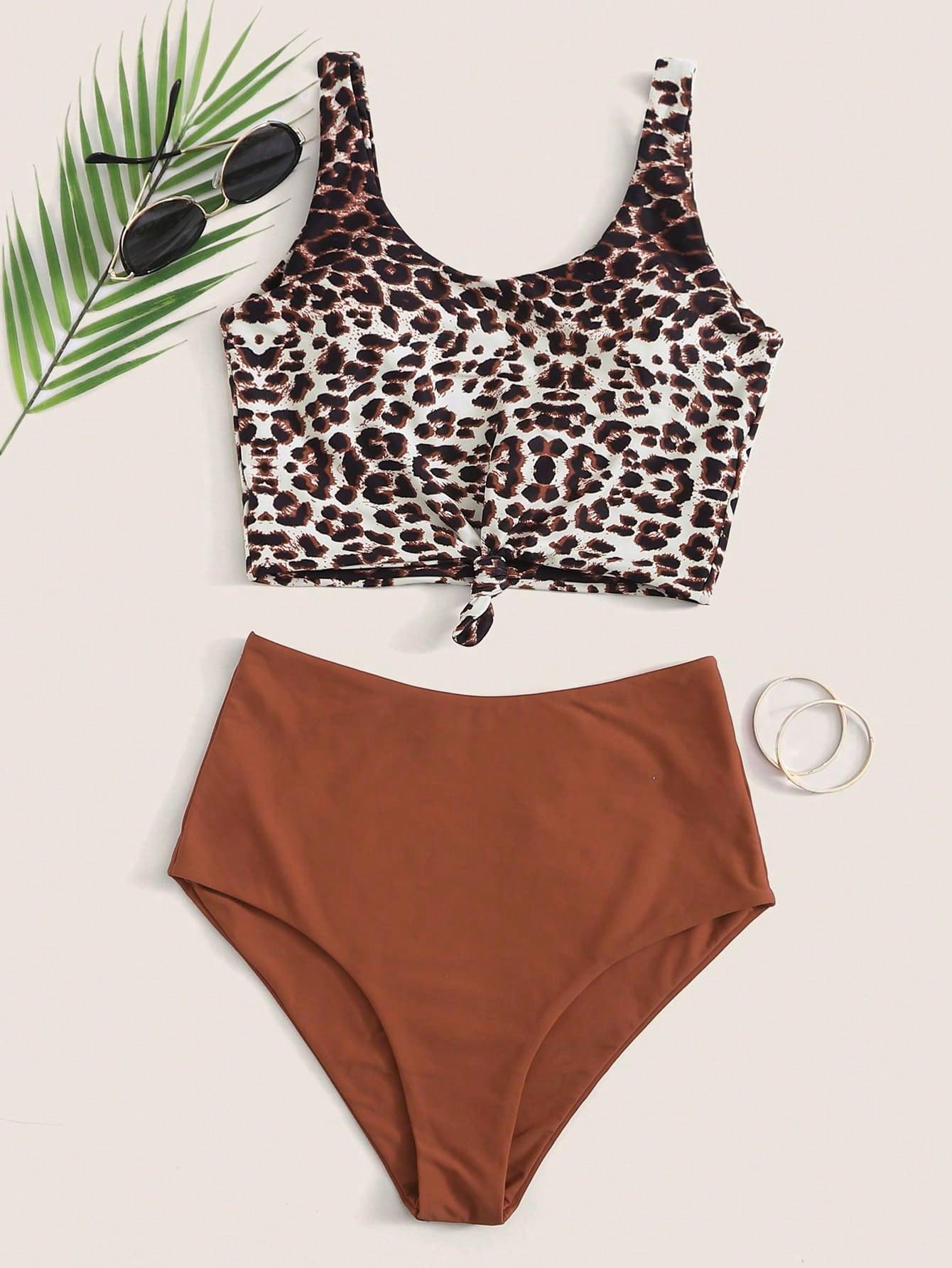 DWUCZĘŚCIOWY STRÓJ KĄPIELOWY animal print 