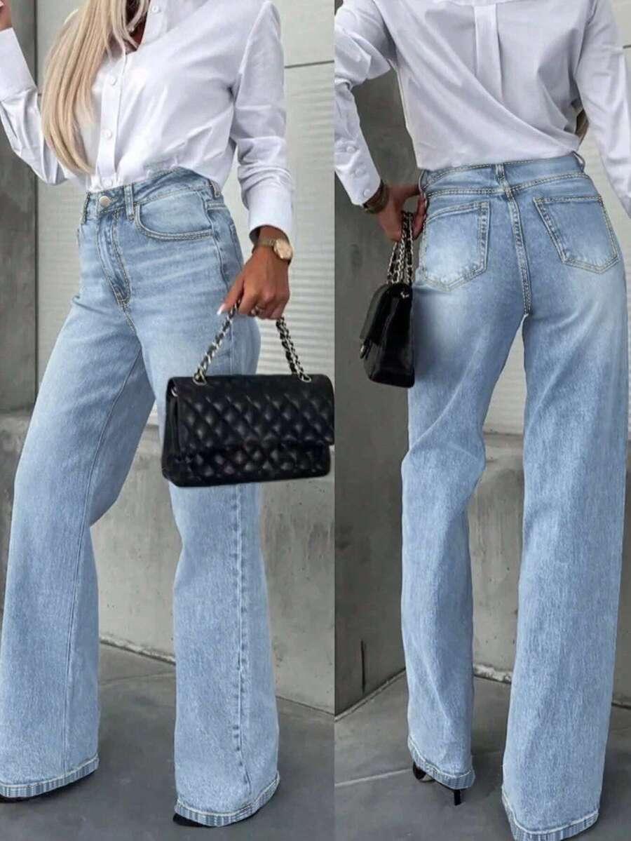 NIEBIESKIE SPODNIE JEANS