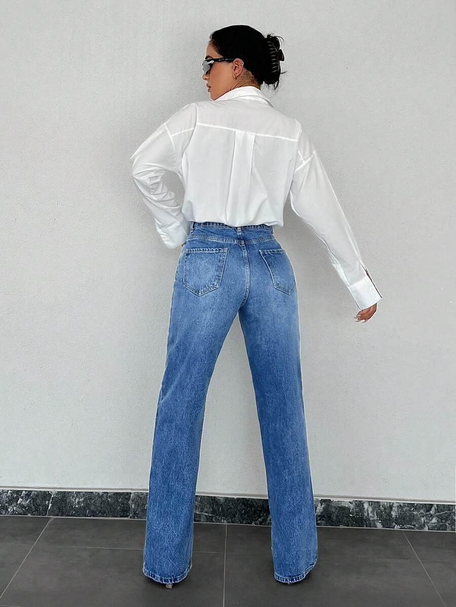 NIEBIESKIE SPODNIE JEANS
