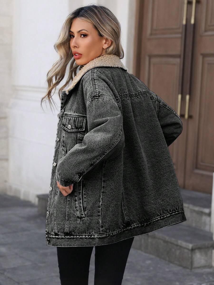 czarna kurtka jeans