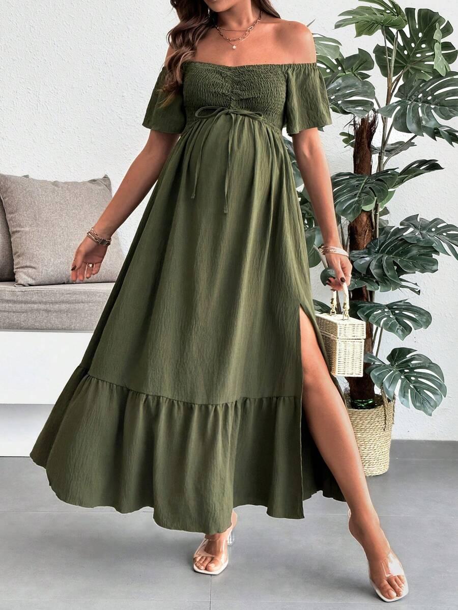 zielona maxi sukienka