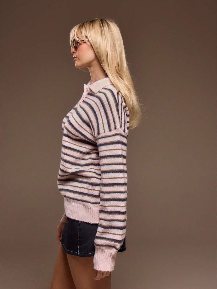 SWETER W PASKI GUZIKI