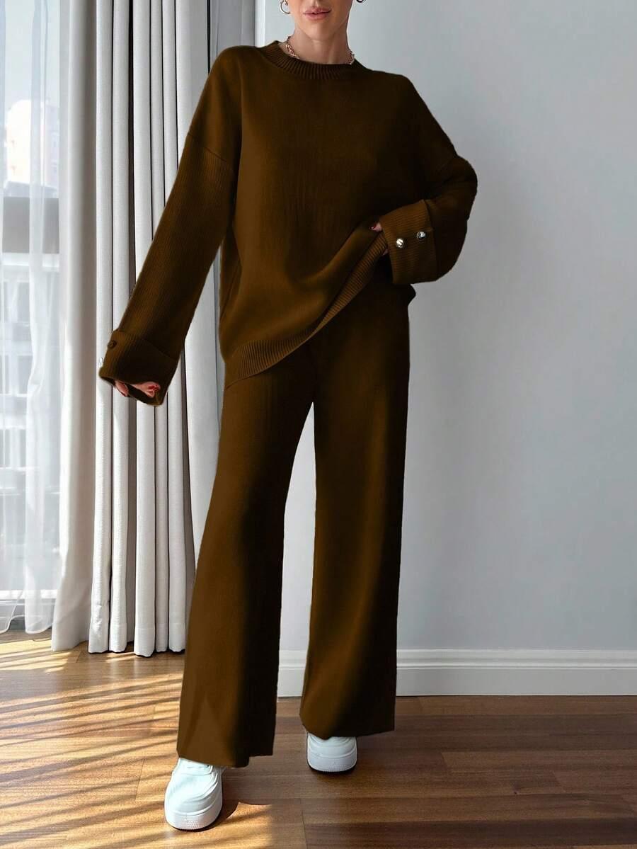 SWETER SPODNIE KOMPLET