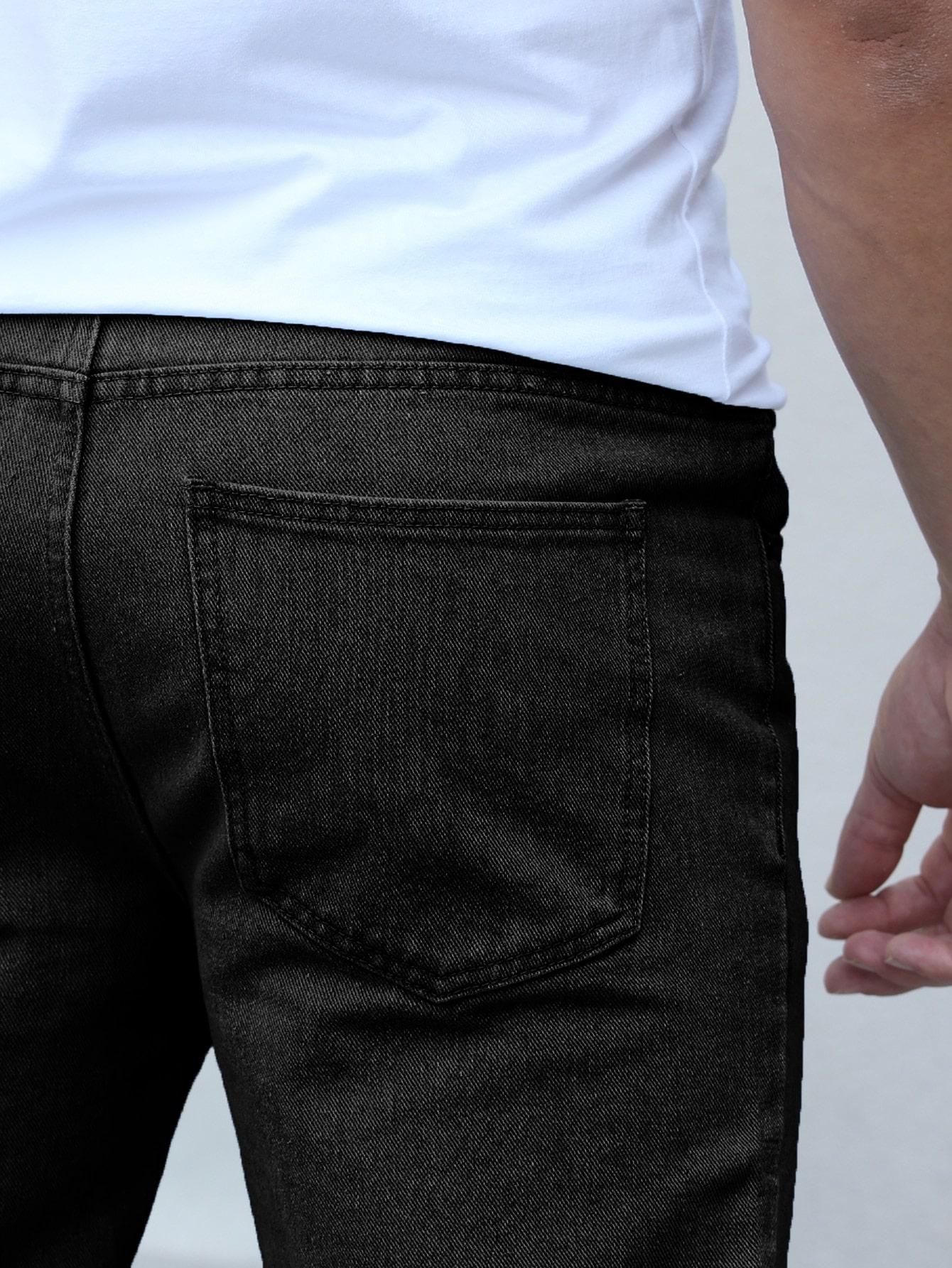 CZARNE SPODNIE JEANS