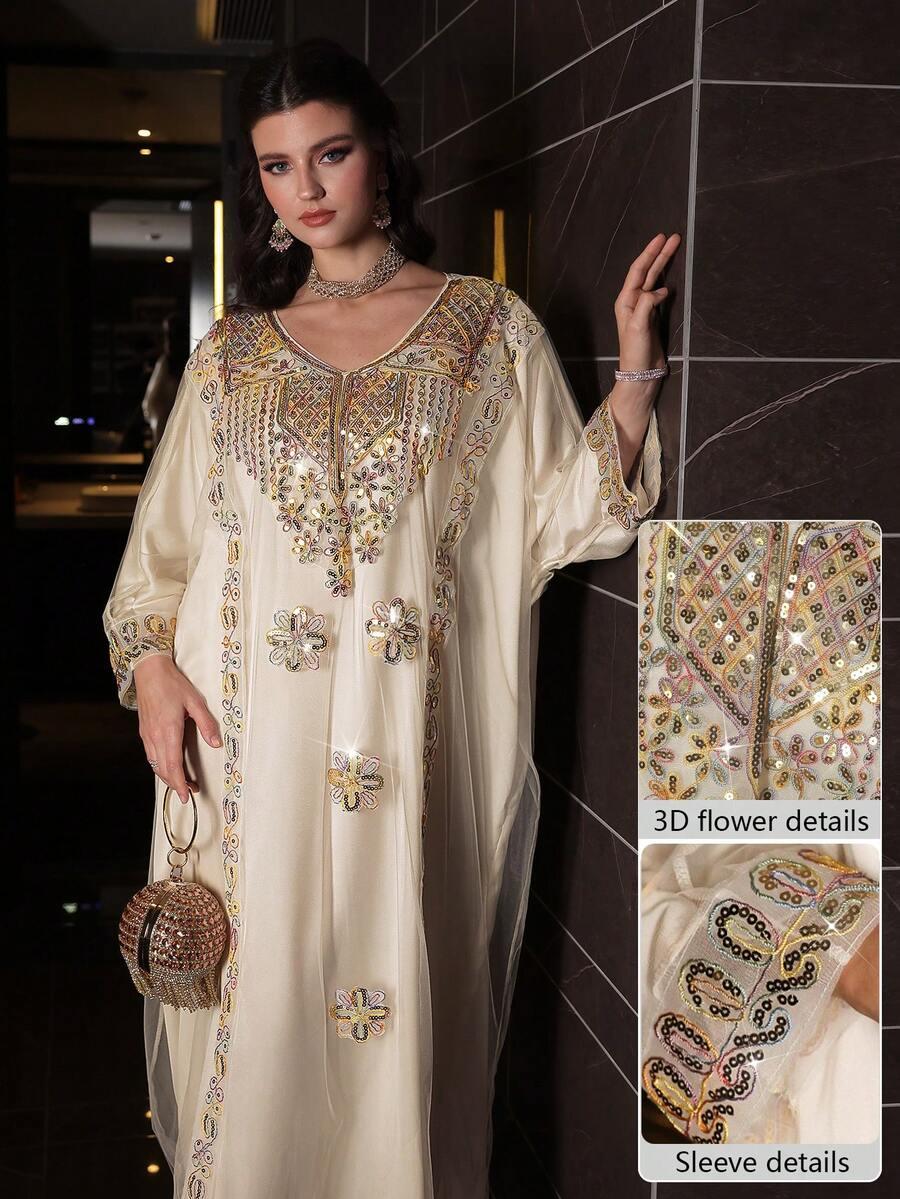 maxi sukienka v-neck zdobienia 