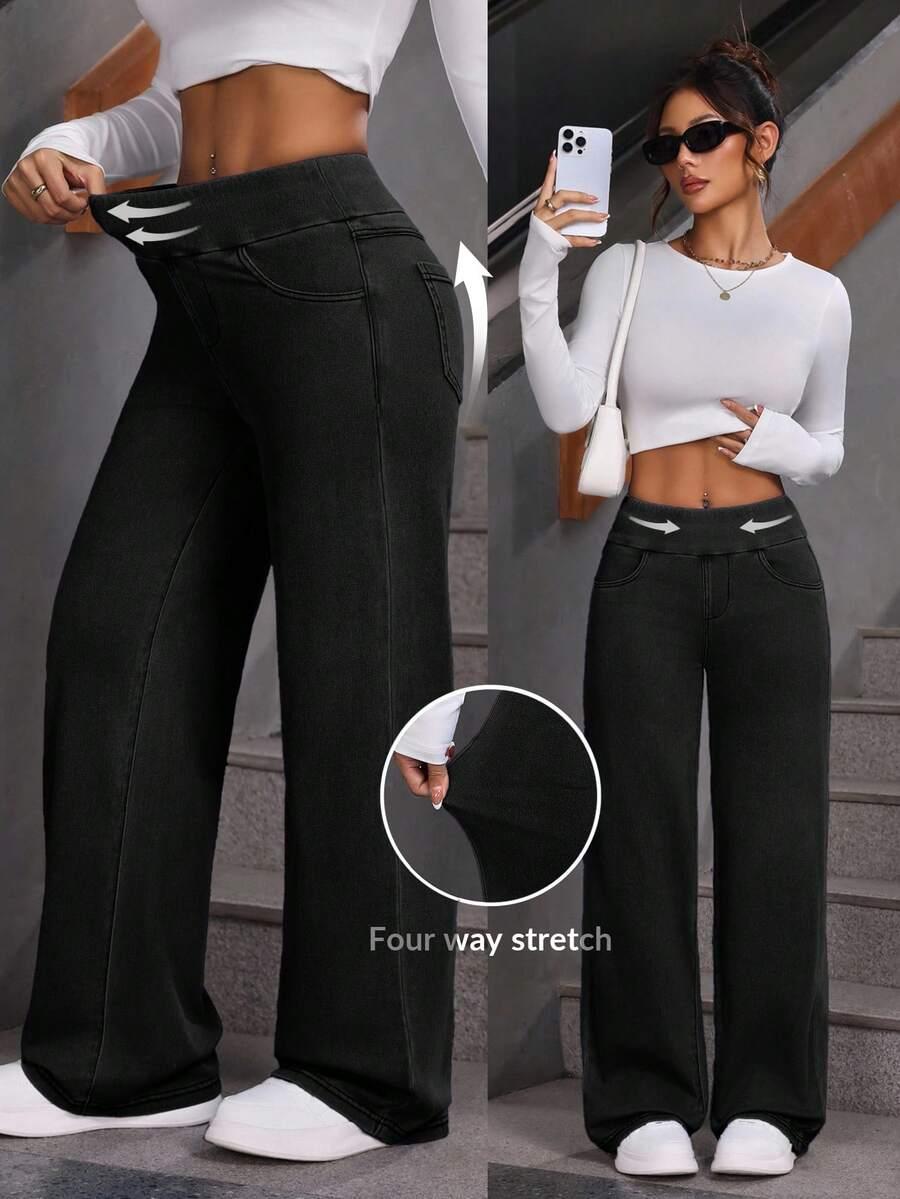 CZARNE LEGGINSY NISKI STAN