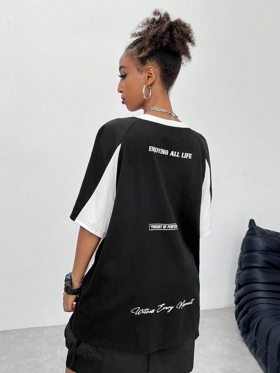 T-SHIRT KONTRAST NAPISY