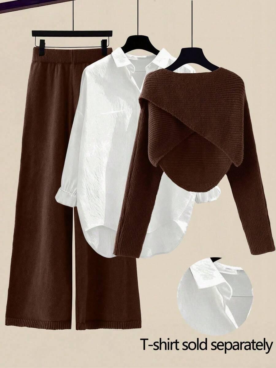 SWETER SPODNIE KOMPLET 