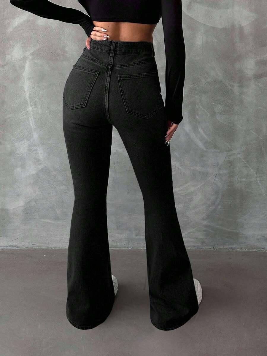 CZARNE SPODNIE JEANS