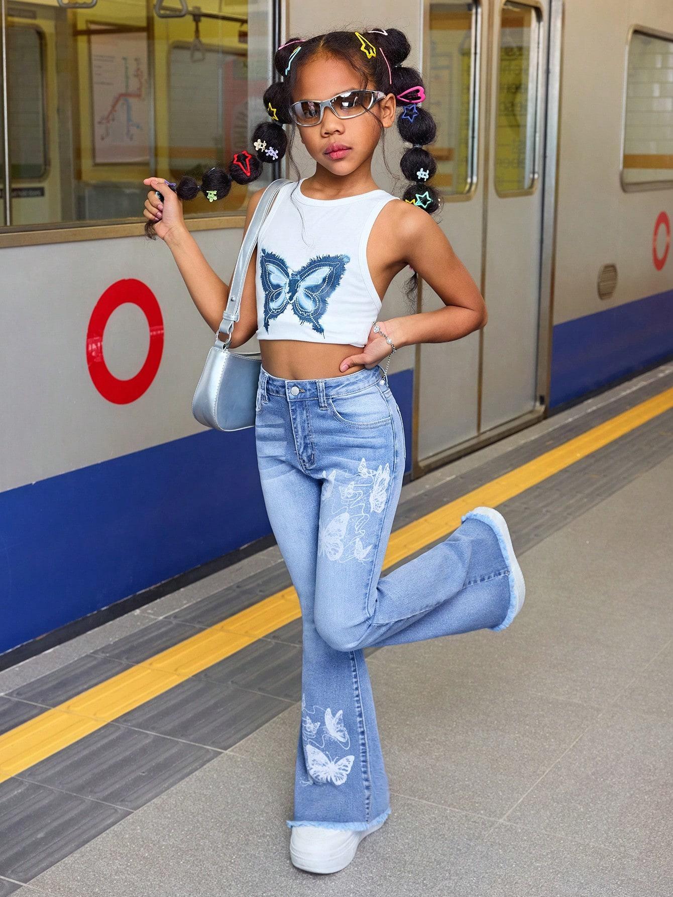 NIEBIESKIE SPODNIE JEANS DZWONY
