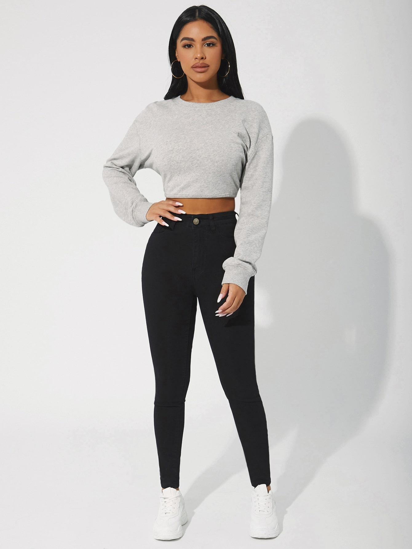 CZARNE SPODNIE JEANS
