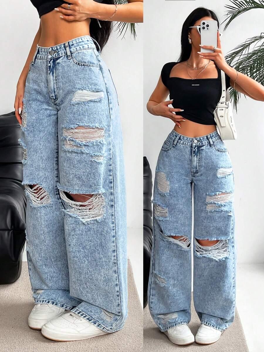 NIEBIESKIE SPODNIE JEANS