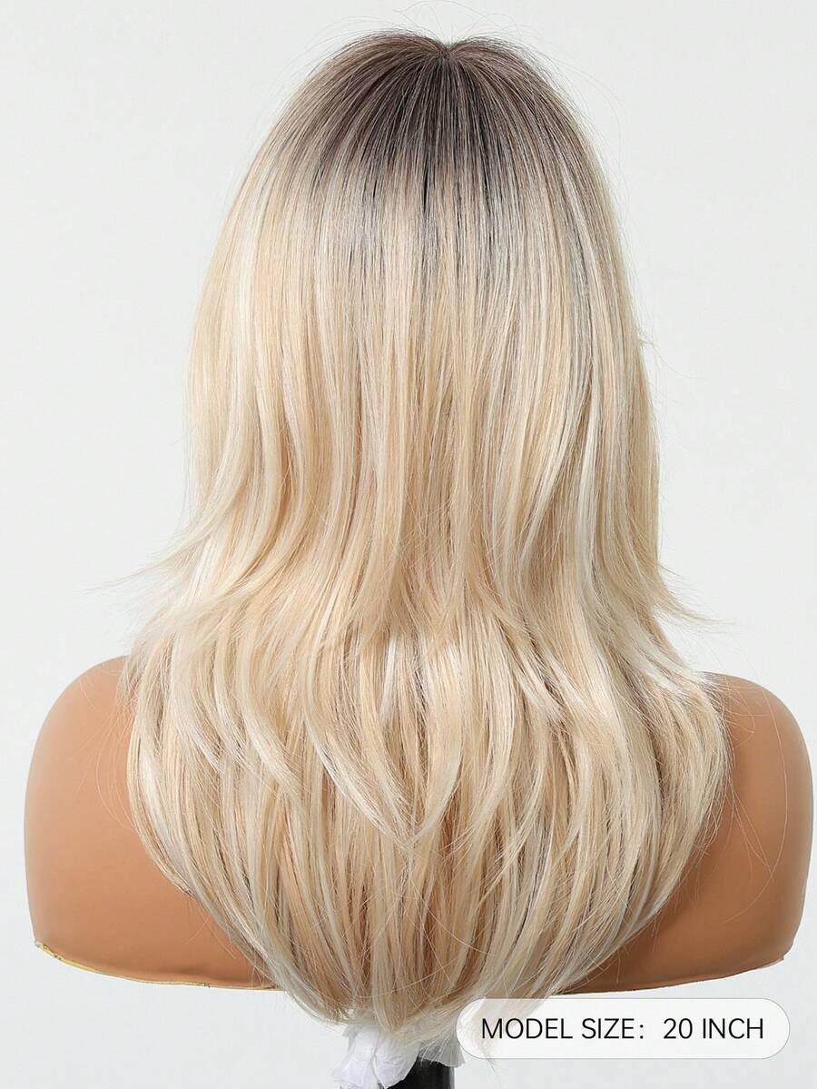 BLOND PERUKA WŁOSY SYNTETYCZNE 