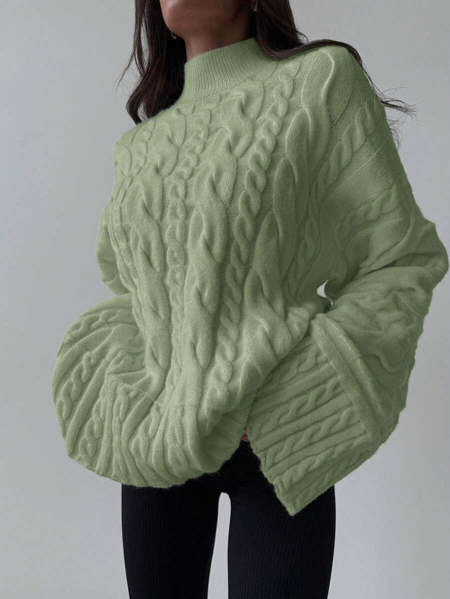  SWETER Z SZEROKIM RĘKAWEM