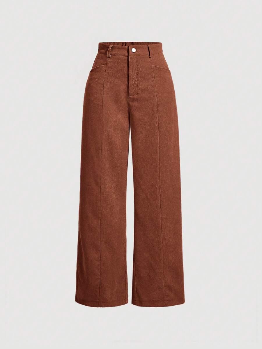 BRĄZOWE SPODNIE CASUAL 