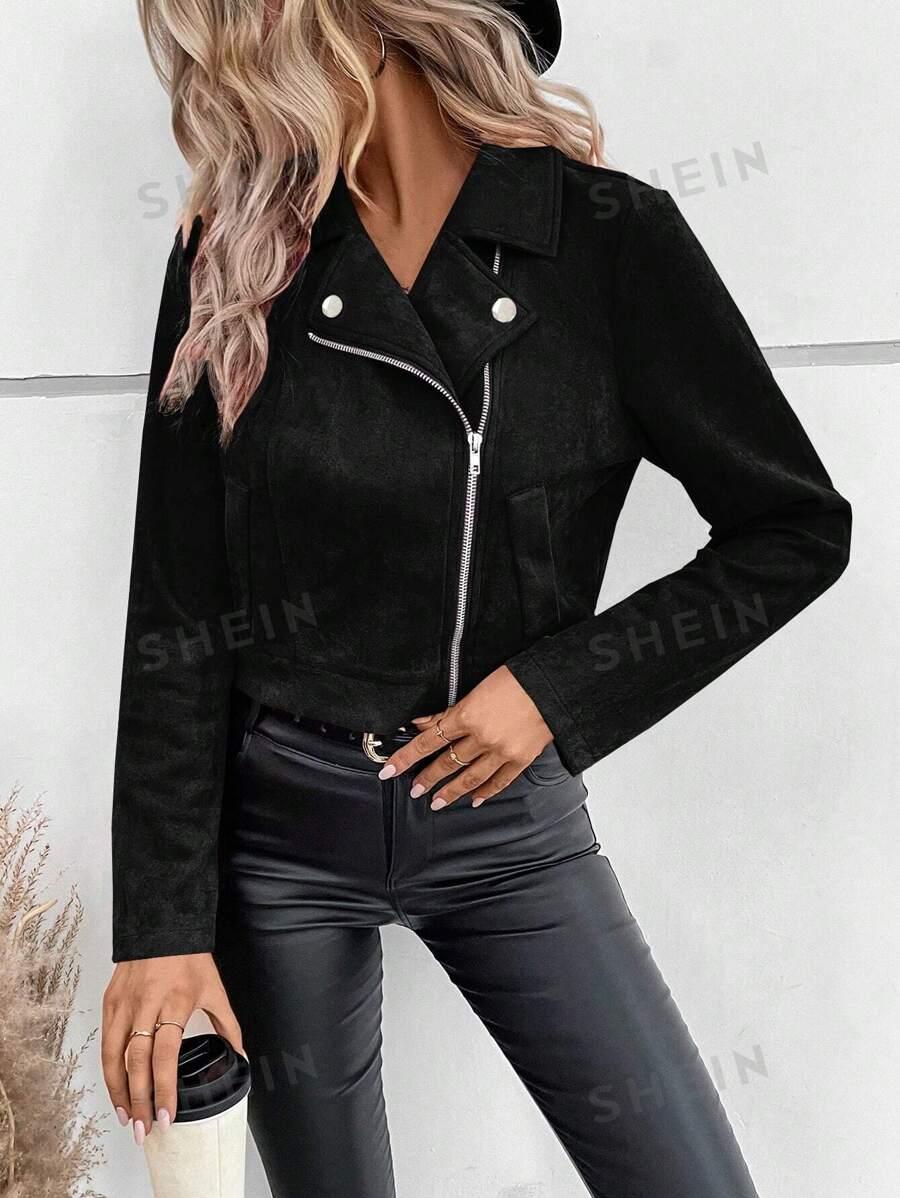 CZARNA KURTKA RAMONESKA ZIP 
