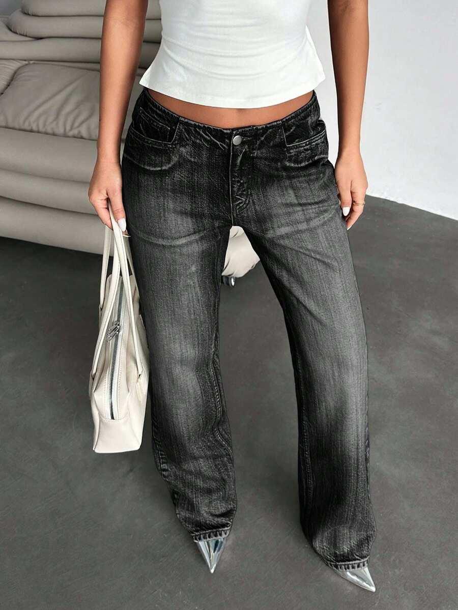 czarne spodnie jeans