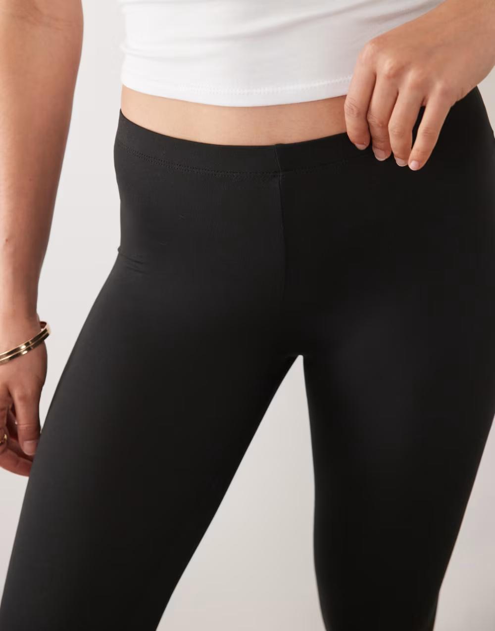 CZARNE LEGGINSY do połowy łydki