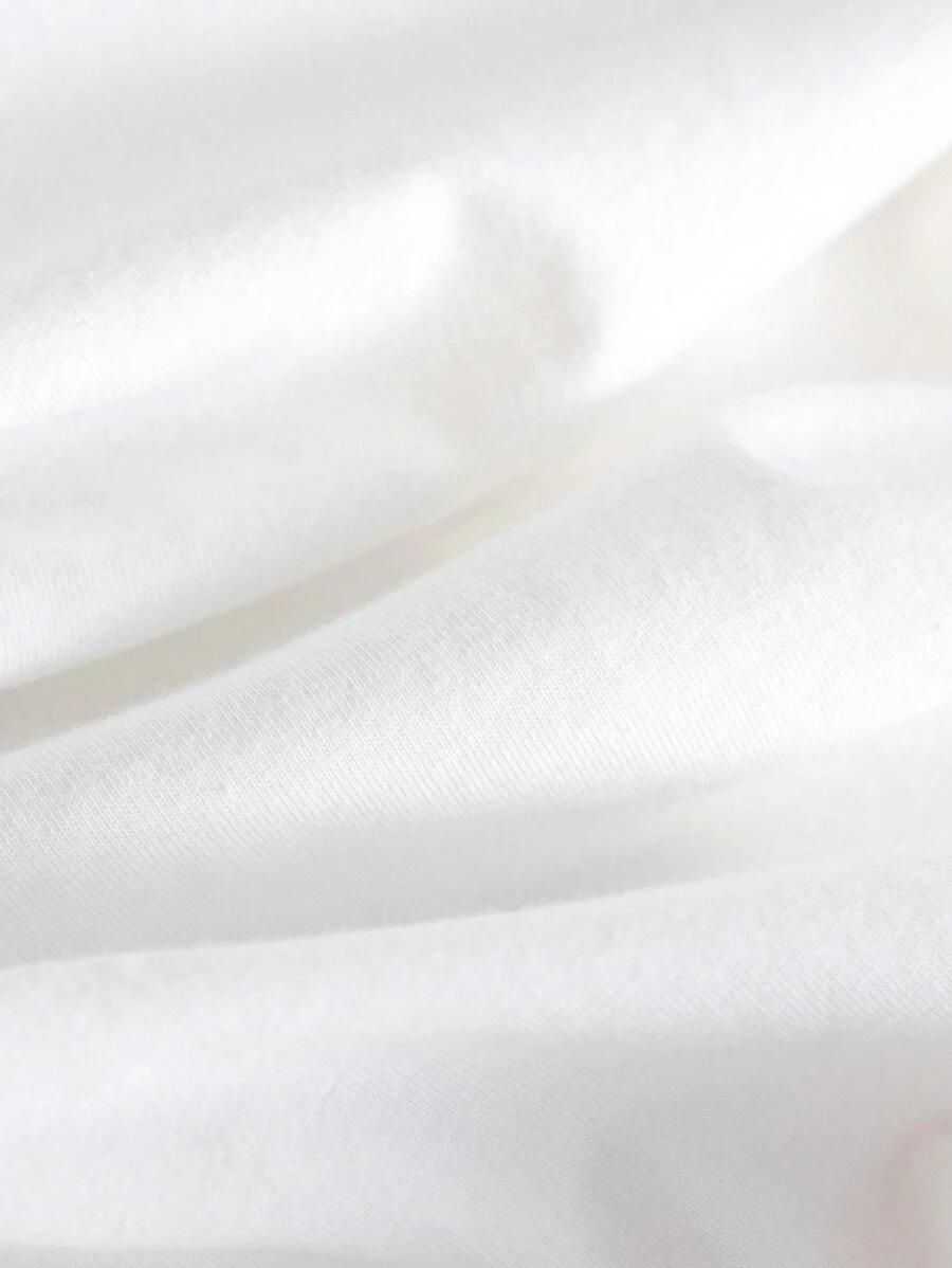 BIAŁY T-SHIRT PRINT 