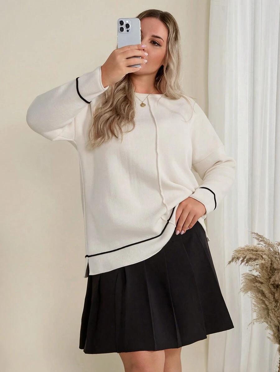 SWETER DZIANINOWY DAMSKI