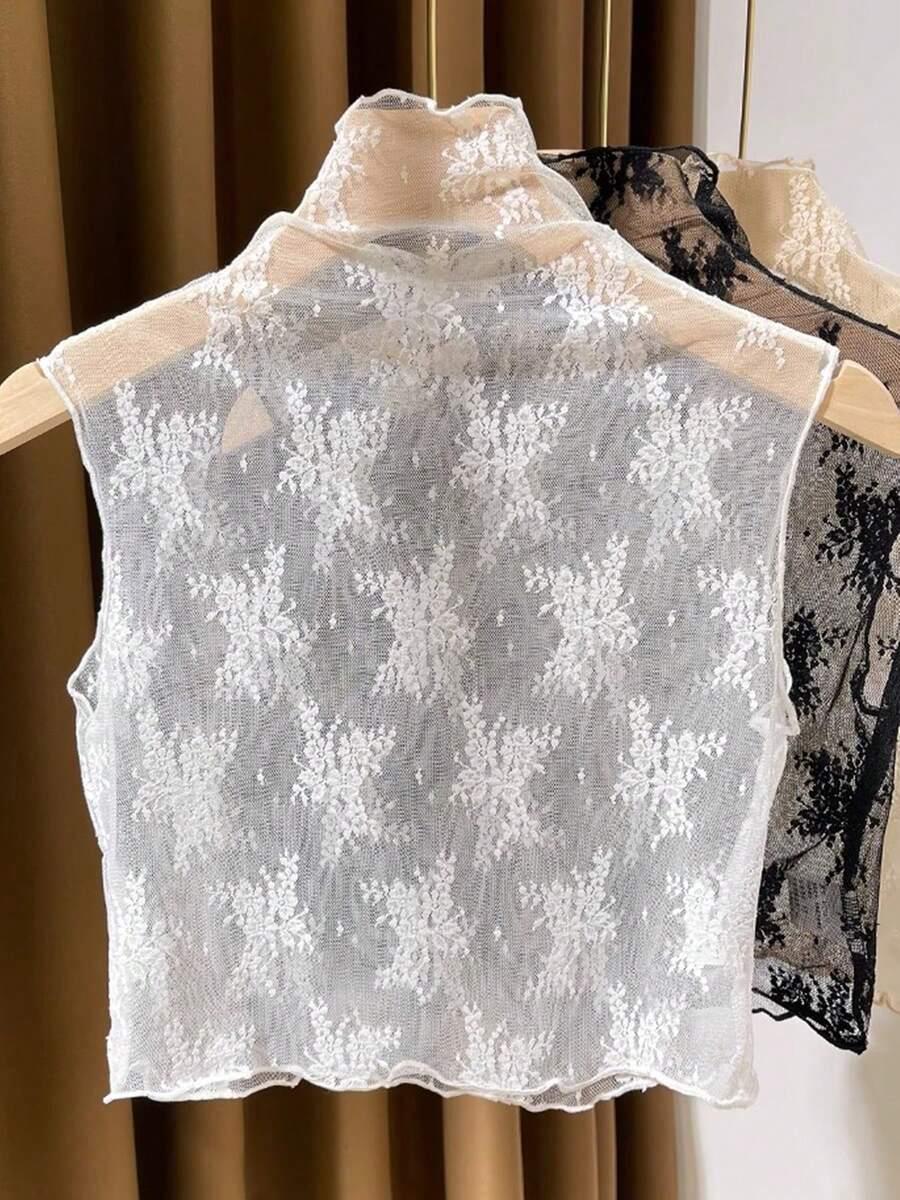 biały top siateczka