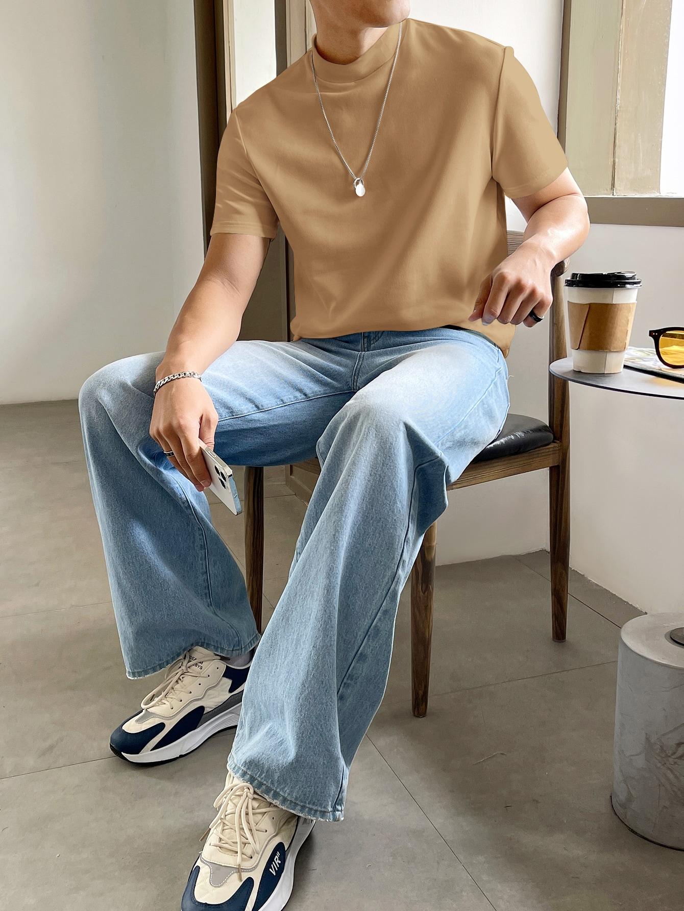 T-SHIRTY BEŻOWY MĘSKI