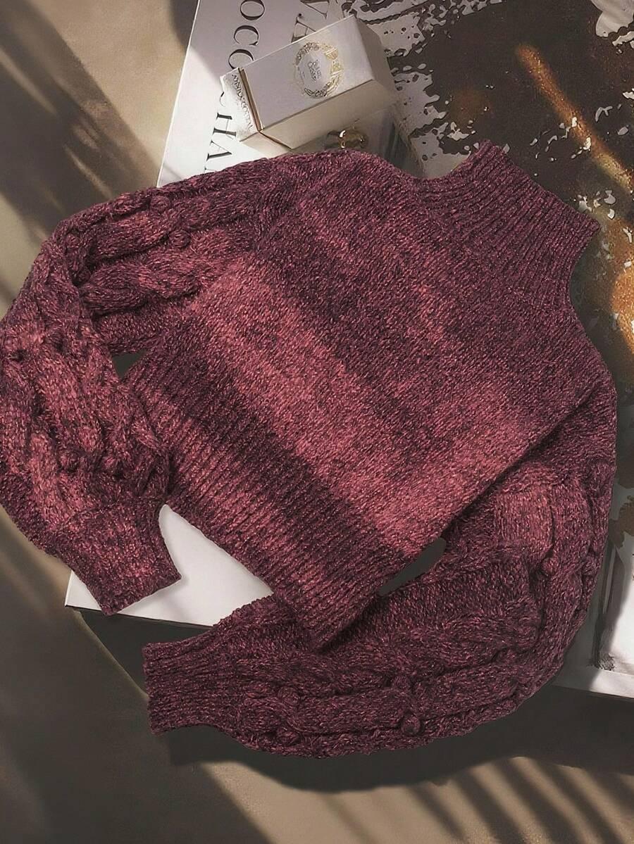KRÓTKI SWETER DAMSKI Z GOLFEM