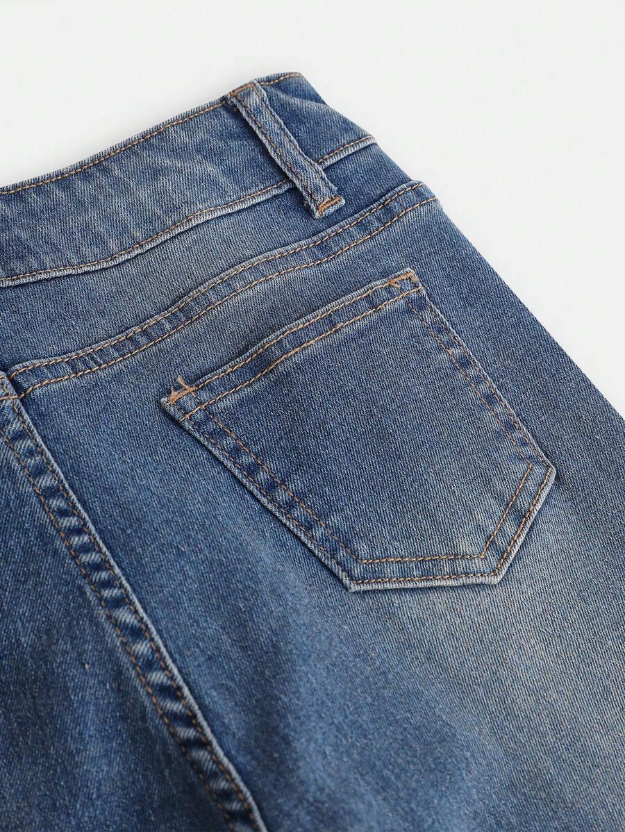 NIEBIESKIE SPODNIE JEANS DZWONY