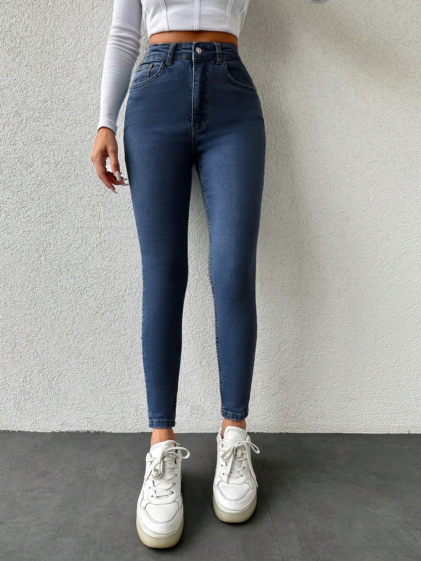 SPODNIE RURKI JEANS WYSOKI STAN