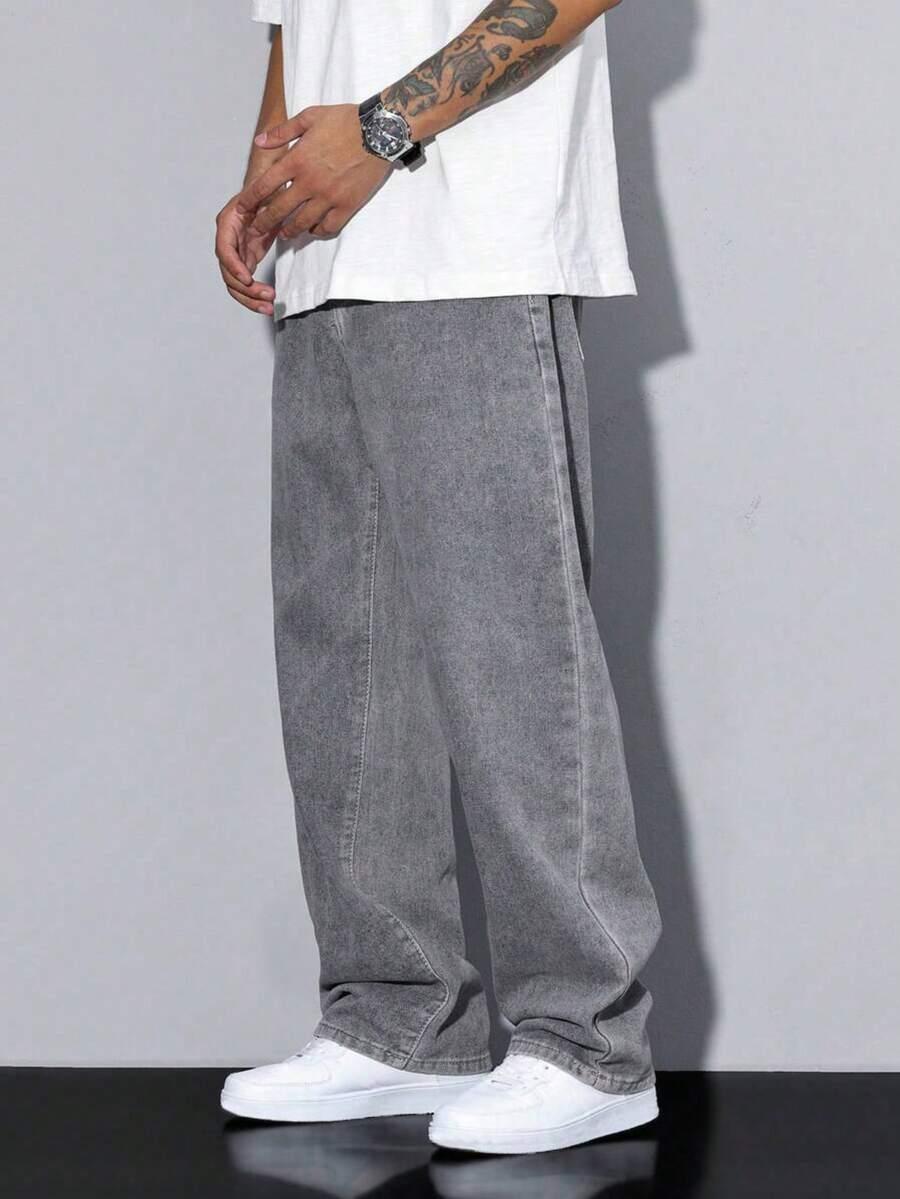 szare spodnie jeans