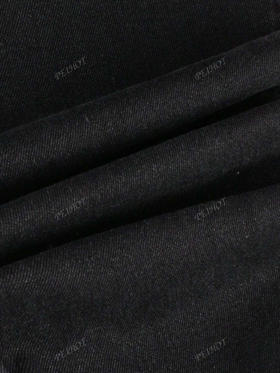 CZARNE SPODNIE JEANS