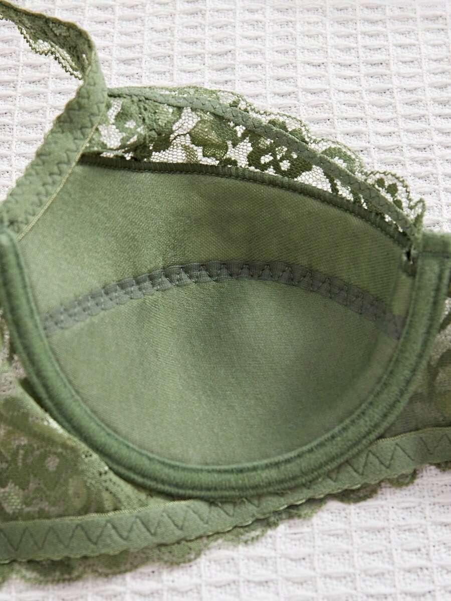 ZIELONY BIUSTONOSZ KORONKA
