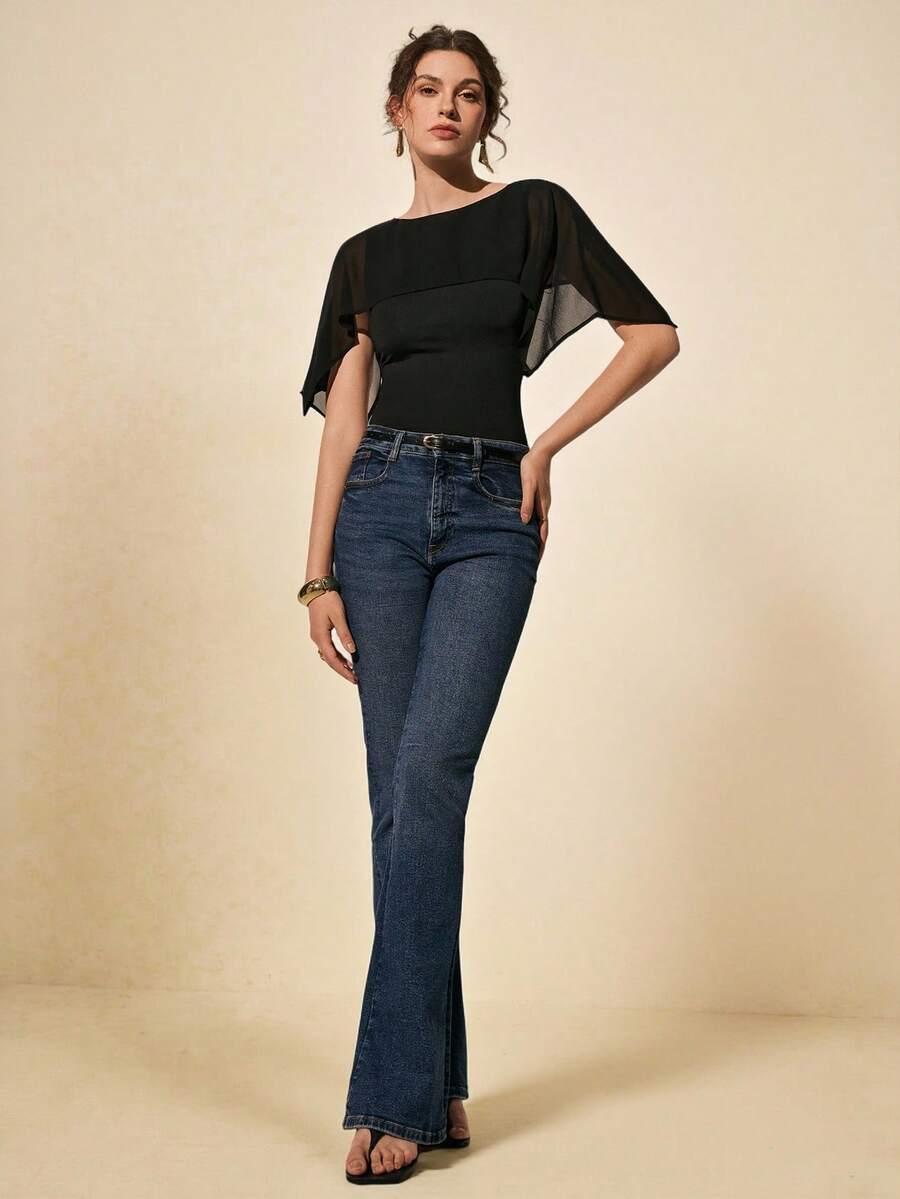 CZARNY TOP CASUAL 