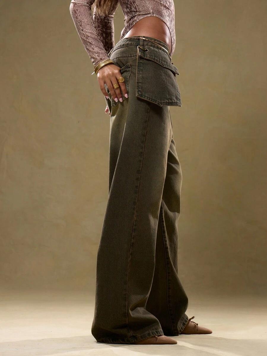 proste spodnie jeans 
