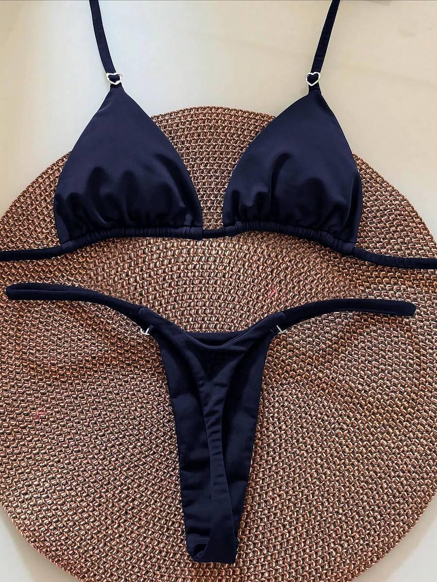 granatowy komplet bikini