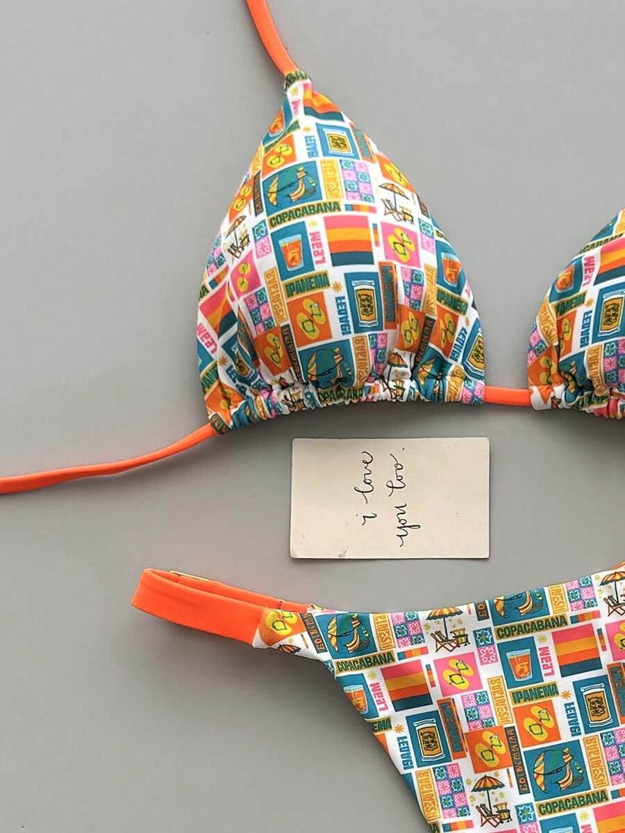 KOMPLET BIKINI Z WZOREM
