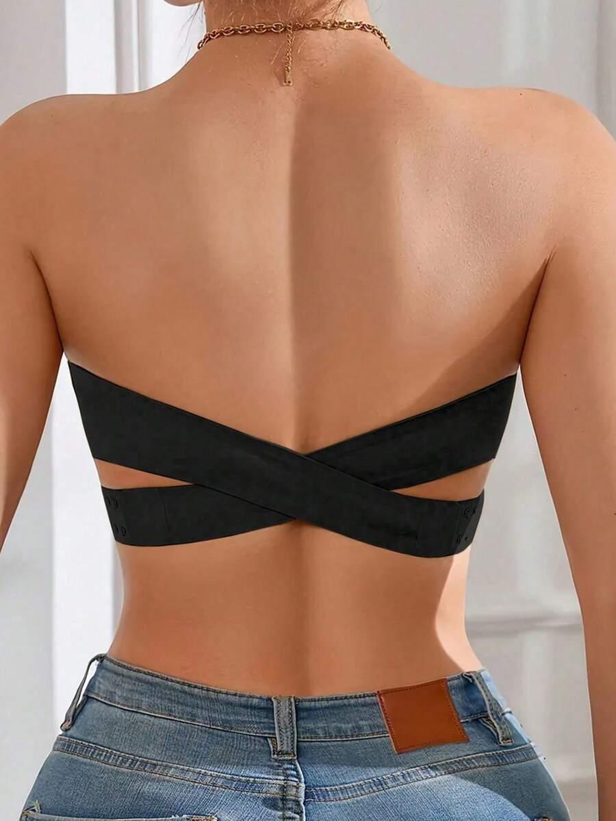 CZARNY BIUSTONOSZ BANDEAU