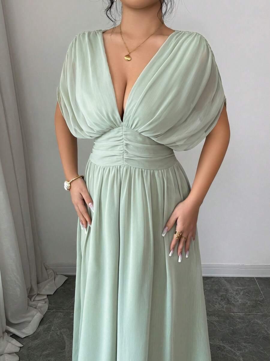 ZIELONA SUKIENKA MAXI