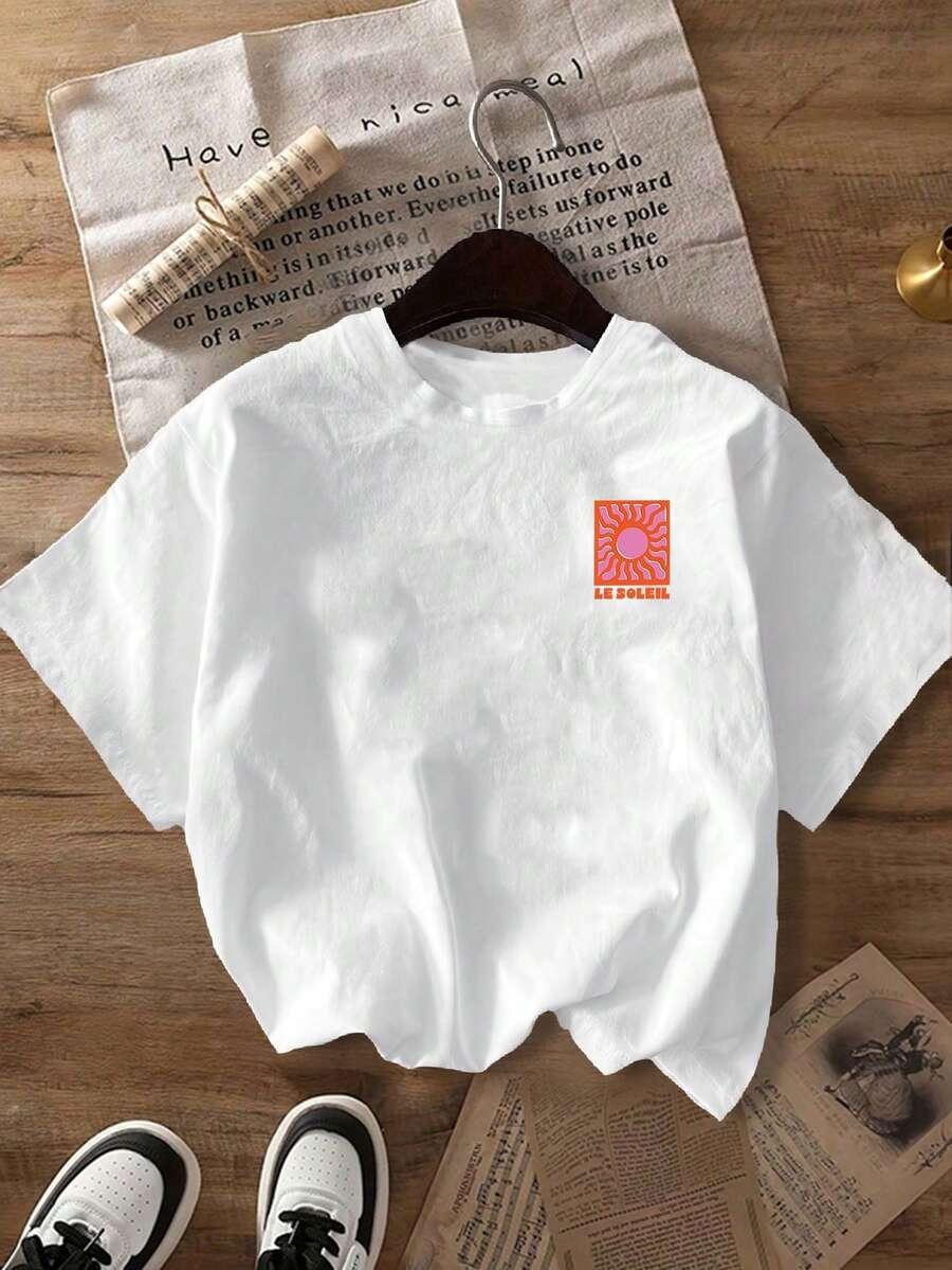 BIAŁY T-SHIRT NADRUK