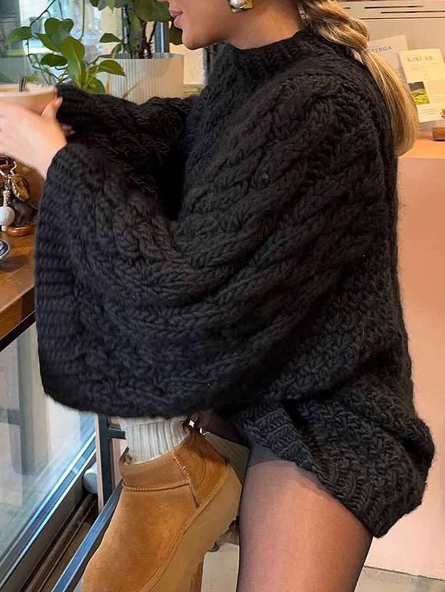 CZARNY SWETER OVERSIZE 