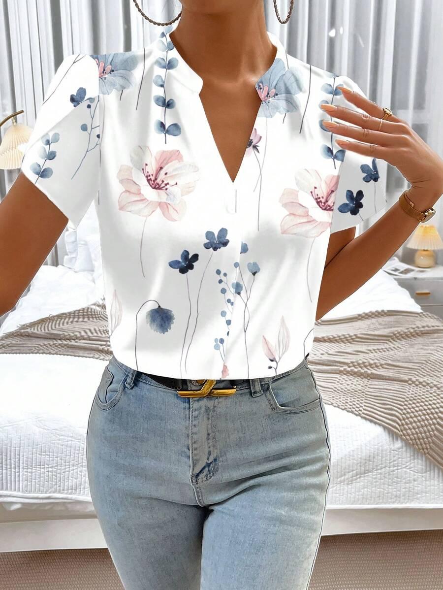 bluzka v neck 