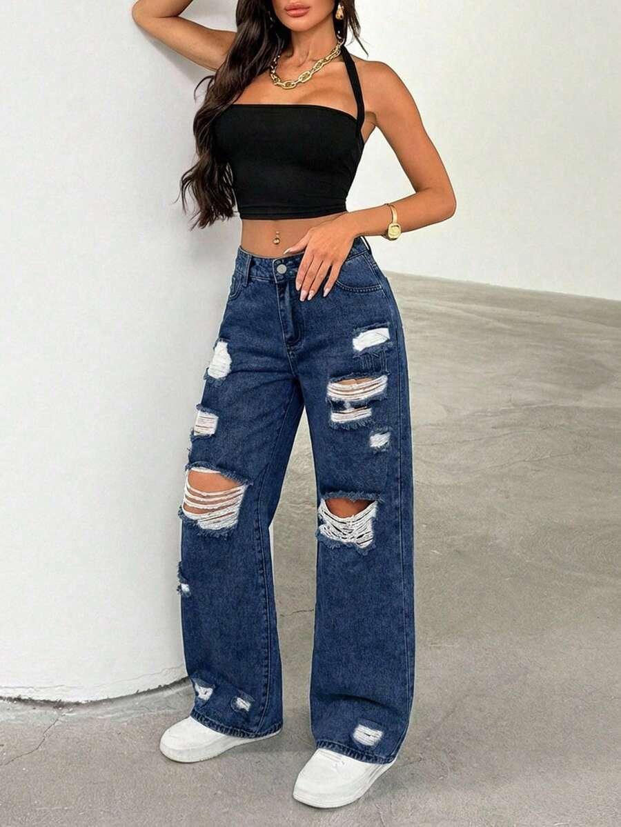 NIEBIESKIE SPODNIE JEANS 